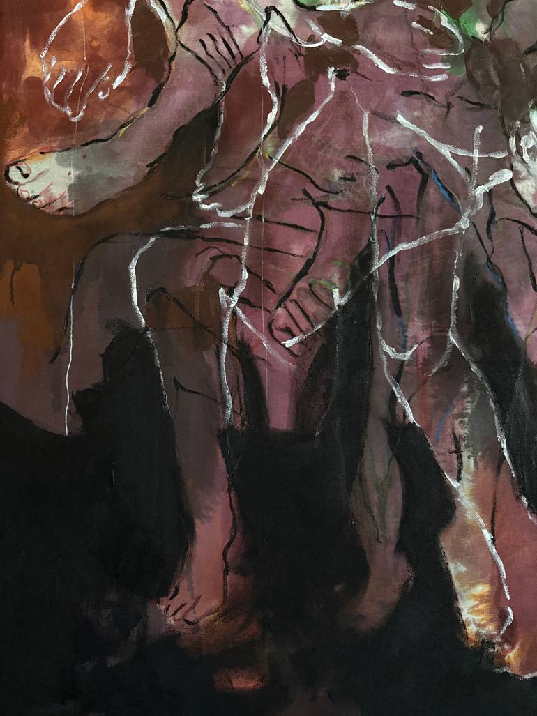 Original Figurative Abstract Painting by Gela Mikava