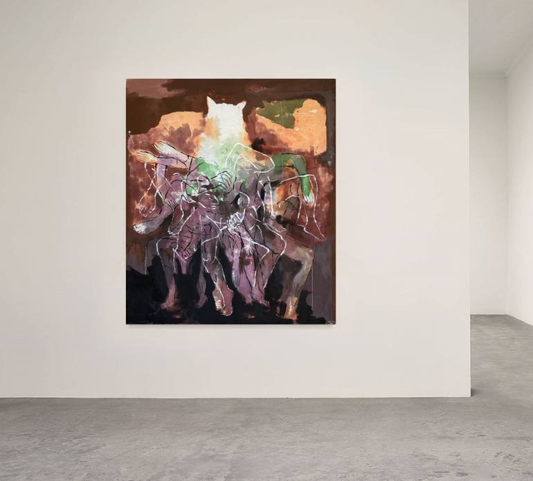 Original Figurative Abstract Painting by Gela Mikava