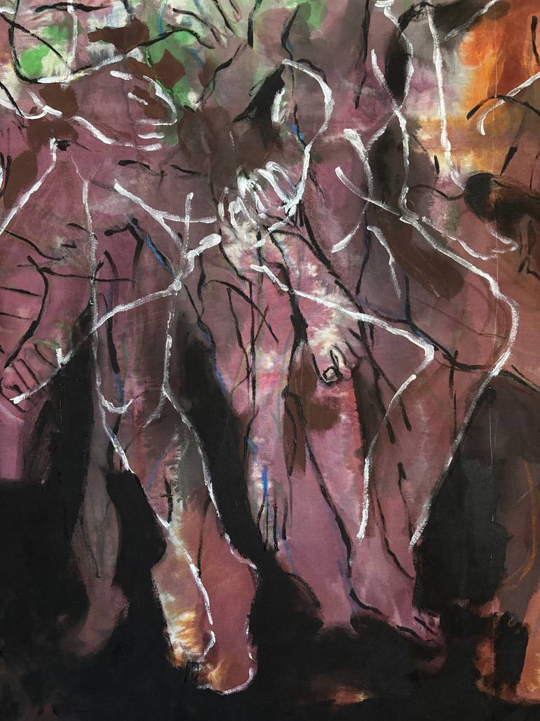 Original Figurative Abstract Painting by Gela Mikava